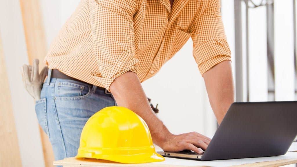 Worker on laptop